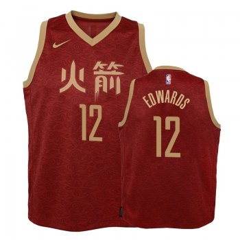 Youth Houston Rockets #12 Vincent Edwards City Jersey