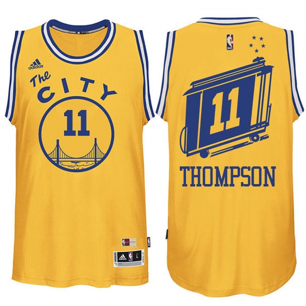 Golden State Warriors #11 Klay Thompson Hardwood Classics Jersey