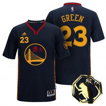 Draymond Green Warriors 2016 Chinese New Year Black Jersey