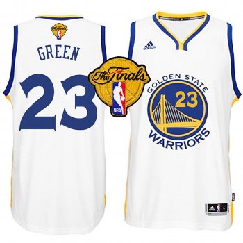 NBA 2015 Finals Warriors Draymond Green White Jersey