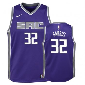 Youth Sacramento Kings #32 Wenyen Gabriel Icon Jersey