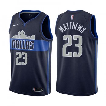 Dallas Mavericks Wesley Matthews #23 Navy Swingman Statement Jersey