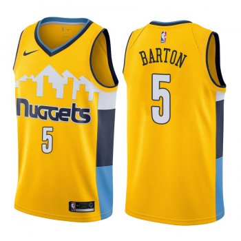 Denver Nuggets Will Barton #5 Yellow 2017-18 Statement Jersey