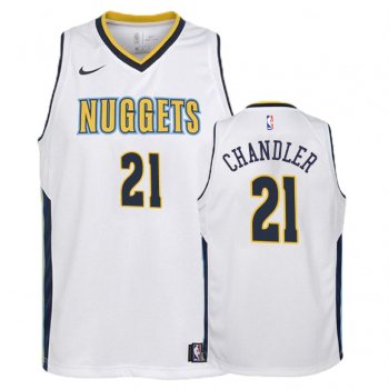 Youth Denver Nuggets Wilson Chandler #21 White Association Jersey