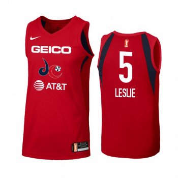 Women's Washington Mystics Kiara Leslie Primary Red Jersey