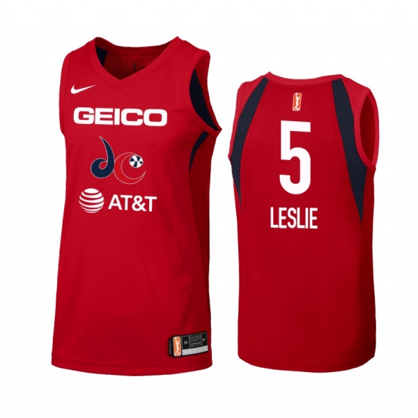 Women's Washington Mystics Kiara Leslie Primary Red Jersey