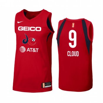 Women's WNBA #9 Natasha Cloud Red Jersey