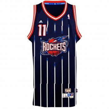 Yao Ming NBA Rockets #11 HWC Navy Blue Jersey