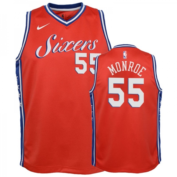 Youth Philadelphia 76ers #55 Greg Monroe Statement Jersey