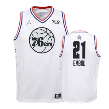 Youth 76ers Joel Embiid 2019 All-Star Jersey - White