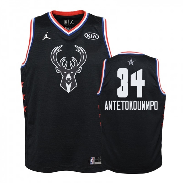 Youth Milwaukee Bucks #34 Giannis Antetokounmpo All-Star Jersey