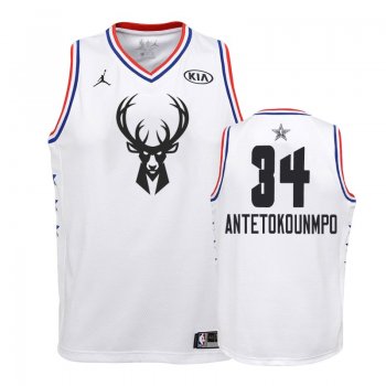 Youth Milwaukee Bucks #34 Giannis Antetokounmpo All-Star Jersey