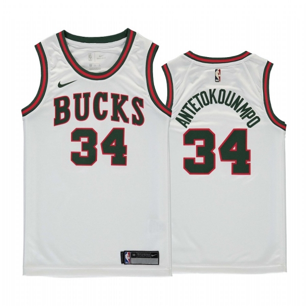 Youth Milwaukee Bucks #34 Giannis Antetokounmpo Hardwood Classics Jersey