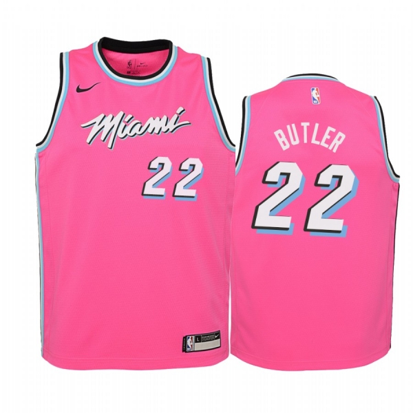 Youth Miami Heat #22 Jimmy Butler Earned Jersey