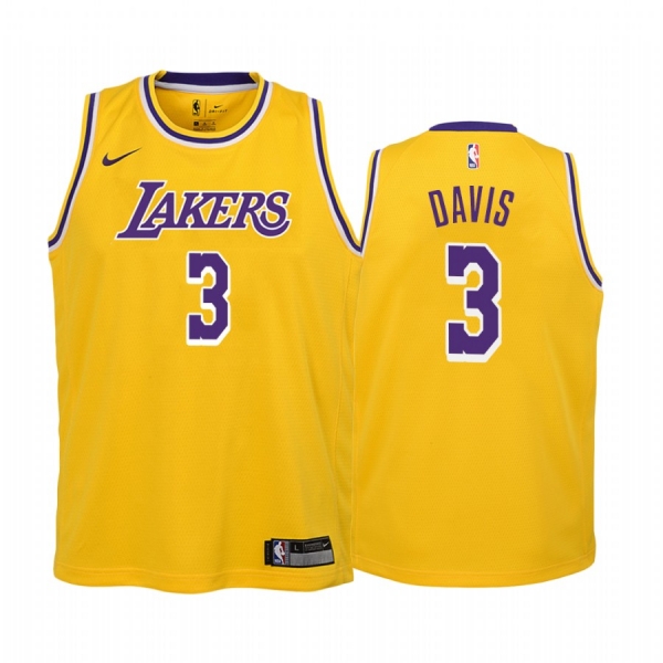 Youth Los Angeles Lakers #3 Anthony Davis Icon Jersey