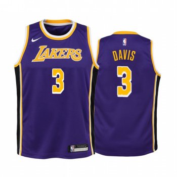 Youth Los Angeles Lakers #3 Anthony Davis Statement Jersey