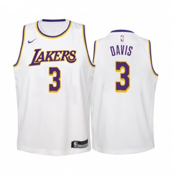 Youth Los Angeles Lakers #3 Anthony Davis Association Jersey