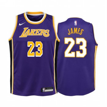 Youth Los Angeles Lakers #23 Lebron James Statement Jersey