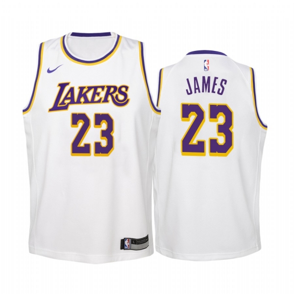 Youth Los Angeles Lakers #23 Lebron James Association Jersey