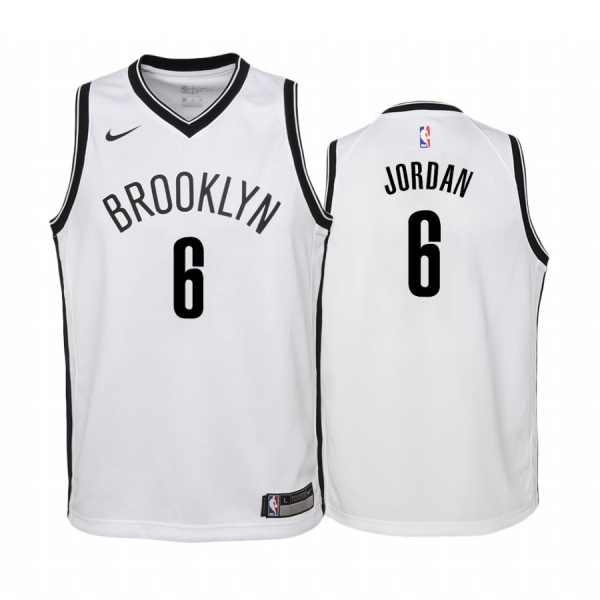 Youth Brooklyn Nets #6 DeAndre Jordan Association Jersey