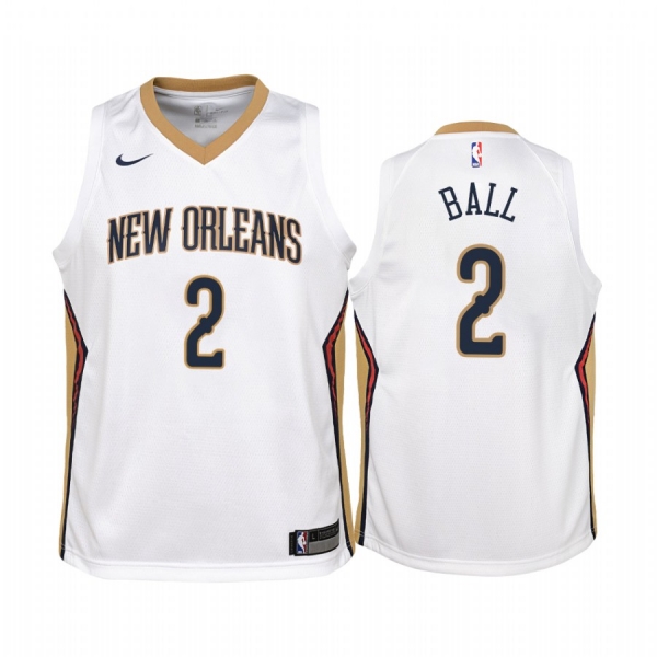 Youth New Orleans Pelicans #2 Lonzo Ball Association Jersey