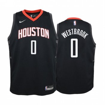 Youth Houston Rockets #0 Russell Westbrook Statement Jersey