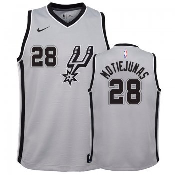 Youth San Antonio Spurs #28 Donatas Motiejunas Statement Jersey