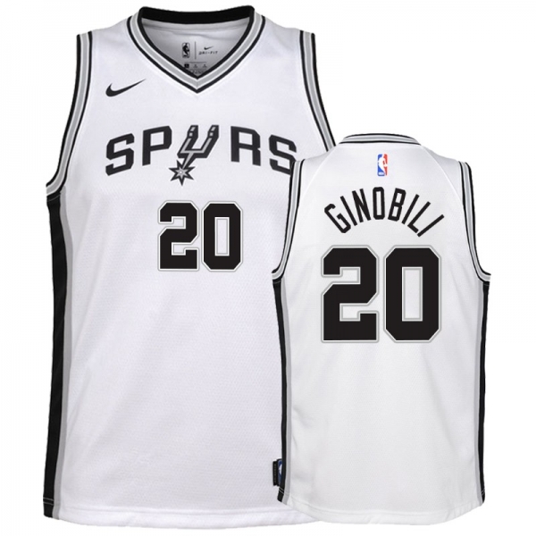 Youth San Antonio Spurs #20 Manu Ginobili Association Jersey