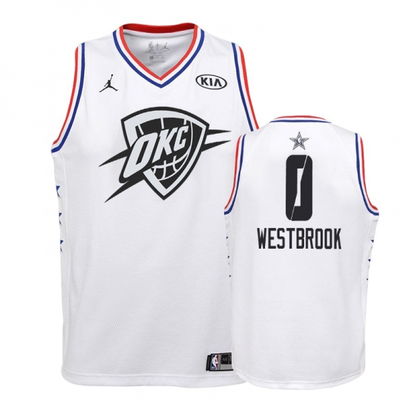 Youth Thunder Russell Westbrook 2019 All-Star Jersey - White