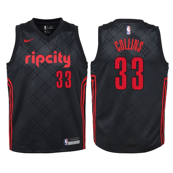 Youth Portland Trail Blazers #33 Zach Collins City Jersey