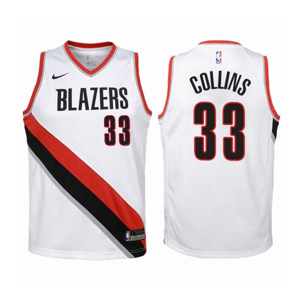 Youth Portland Trail Blazers #33 Zach Collins Association Jersey