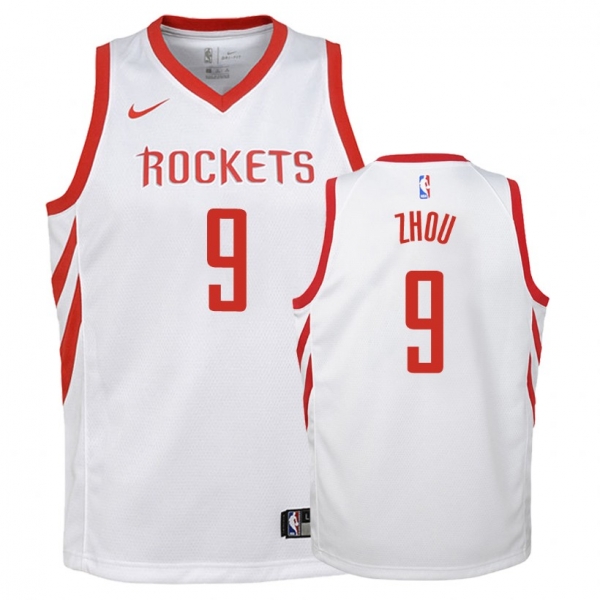 Youth Houston Rockets #9 Zhou Qi Association Jersey