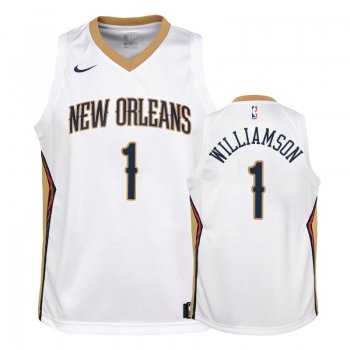 Youth New Orleans Pelicans #1 Zion Williamson Association Jersey