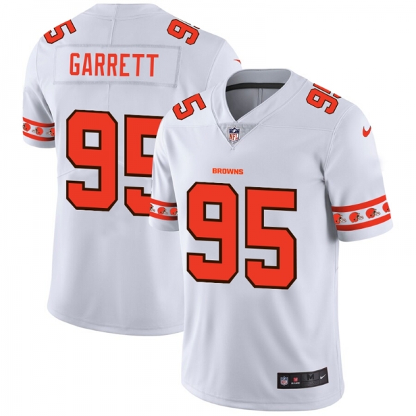 Men's Cleveland Browns #95 Myles Garrett NFL Team Logo Cool Edition Jerseys