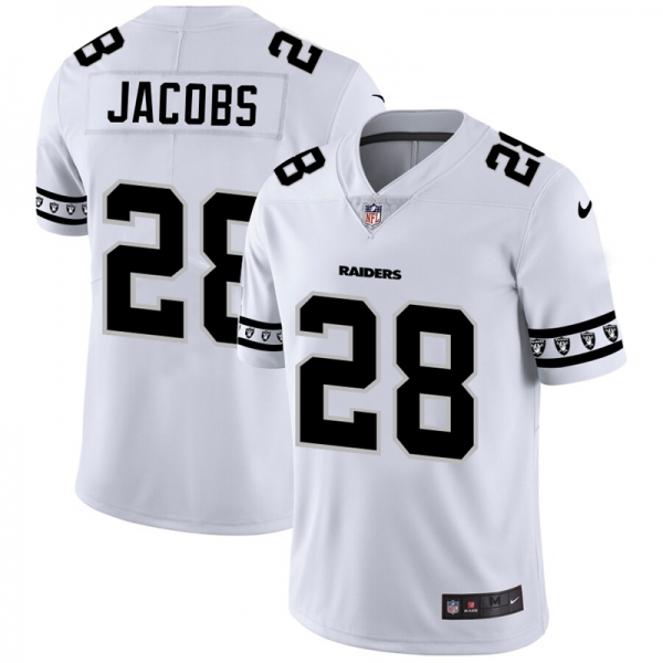 Men's Oakland Raiders #28 Josh Jacobs NFL Team Logo Cool Edition Jerseys