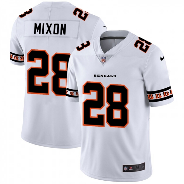 Men's Cincinnati Bengals #28 Joe Mixon NFL Team Logo Cool Edition Jerseys