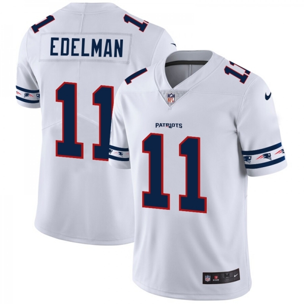 Men's New England Patriots #11 Julian Edelman NFL Team Logo Cool Edition Jerseys