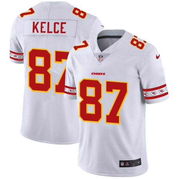 Men's Kansas City Chiefs #87 Travis Kelce NFL Team Logo Cool Edition Jerseys