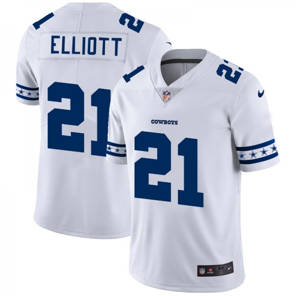 Men's Dallas Cowboys #21 Ezekiel Elliott NFL Team Logo Cool Edition Jerseys