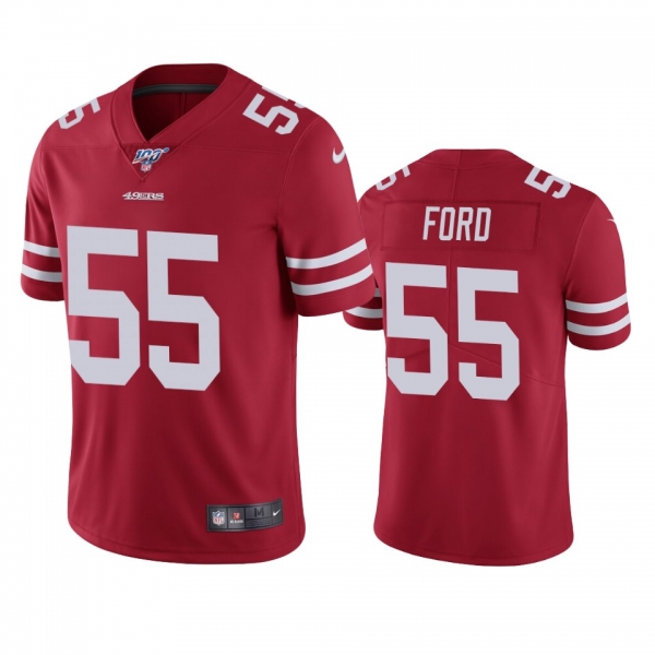 San Francisco 49ers Dee Ford Scarlet 100th Season Vapor Limited Jersey