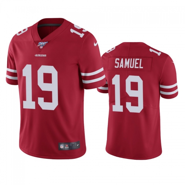 San Francisco 49ers Deebo Samuel Scarlet 100th Season Vapor Limited Jersey