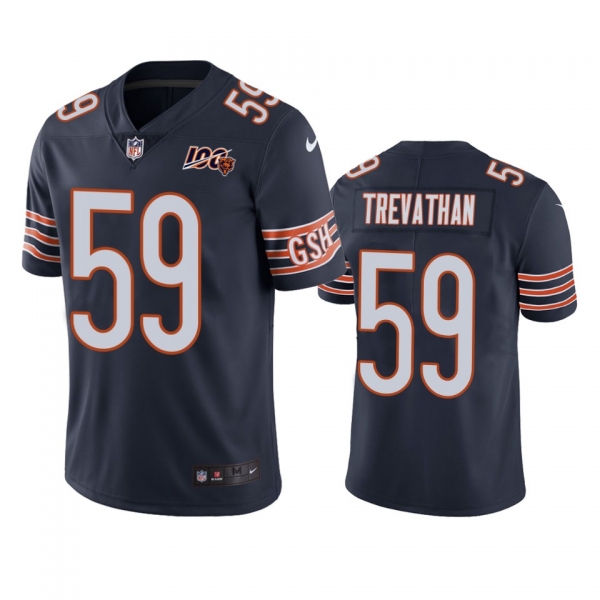 Chicago Bears Danny Trevathan Navy 100th Season Vapor Limited Jersey