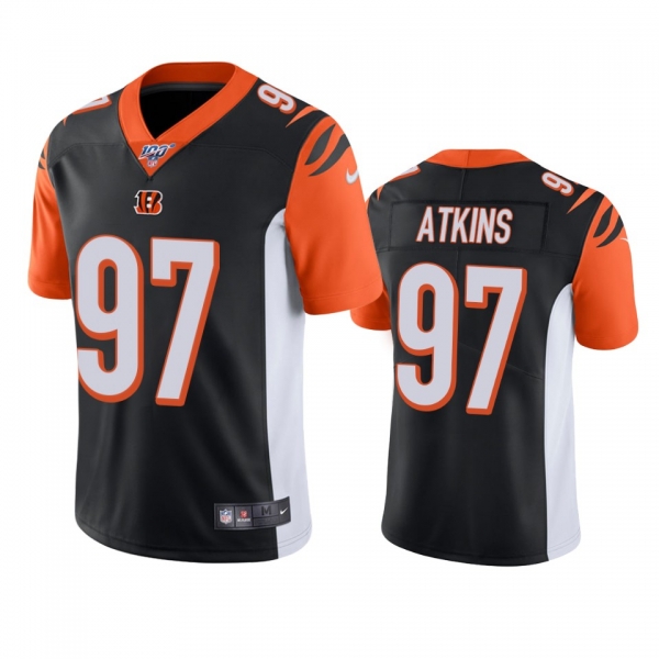 Cincinnati Bengals Geno Atkins Black 100th Season Vapor Limited Jersey