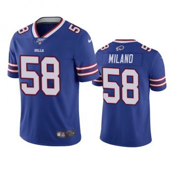 Buffalo Bills Matt Milano Royal 100th Season Vapor Limited Jersey