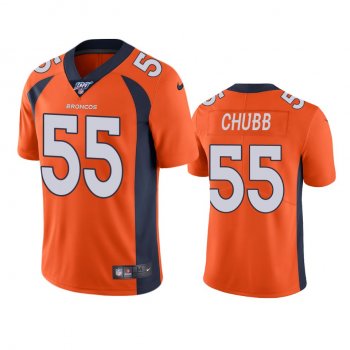 Denver Broncos Bradley Chubb Orange 100th Season Vapor Limited Jersey