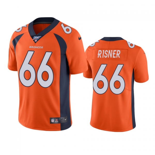 Denver Broncos Dalton Risner Orange 100th Season Vapor Limited Jersey