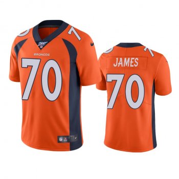 Denver Broncos Ja'Wuan James Orange 100th Season Vapor Limited Jersey