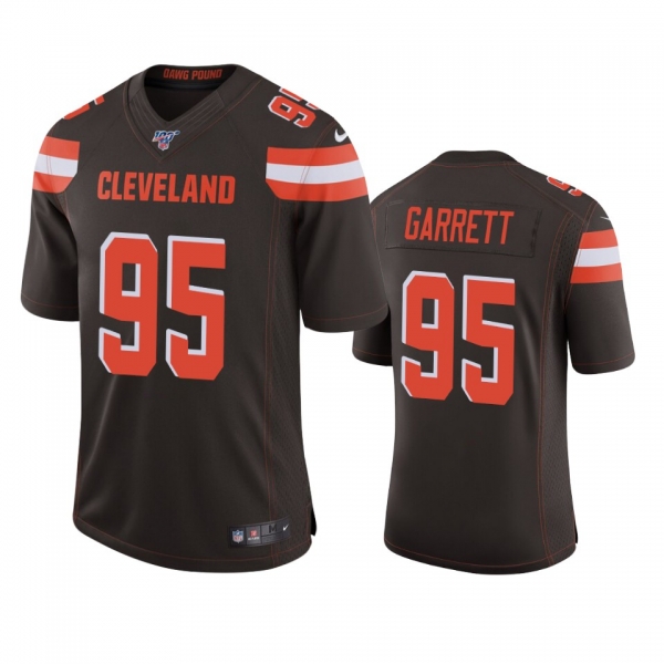 Cleveland Browns Myles Garrett Brown 100th Season Vapor Limited Jersey