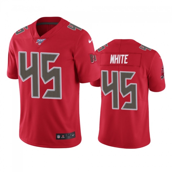 Tampa Bay Buccaneers Devin White Red 100th Season Vapor Limited Jersey