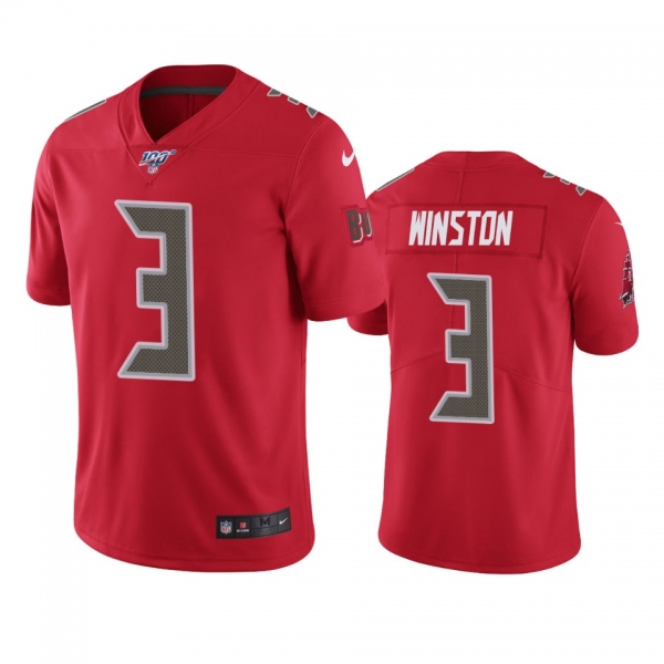 Tampa Bay Buccaneers Jameis Winston Red 100th Season Vapor Limited Jersey